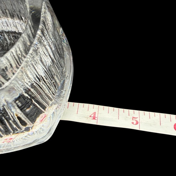 Nancy Daum Crystal Table Lighter Signed Vintage MCM Ice Cube Textured France - Picture 10 of 13